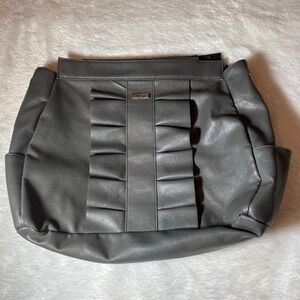 Miche Donna Demi Shell Grey Ruffled Faux Leather Interchangeable Handbag Cover